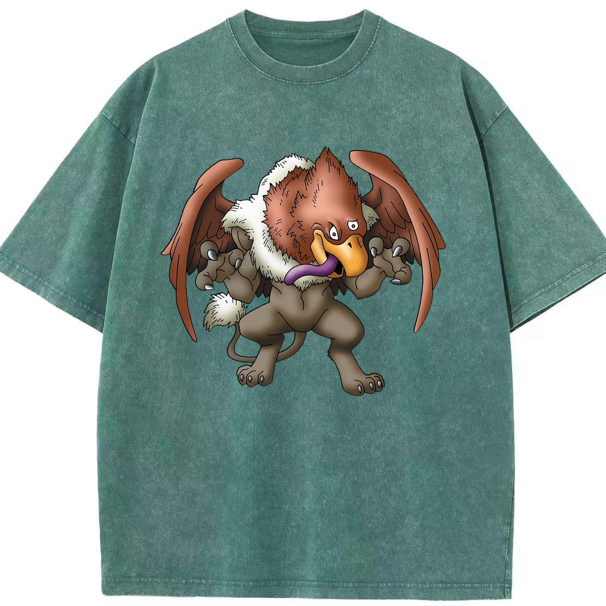 （画像用） ドラゴンクエスト Doragon Kuesuto Dragon Quest 綿100% ヴィンテージ風 半袖Tシャツ（フロントプリント）